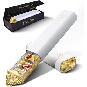 Weekly pill organizer case cute travel pill box metal vitamin holder medicine ca